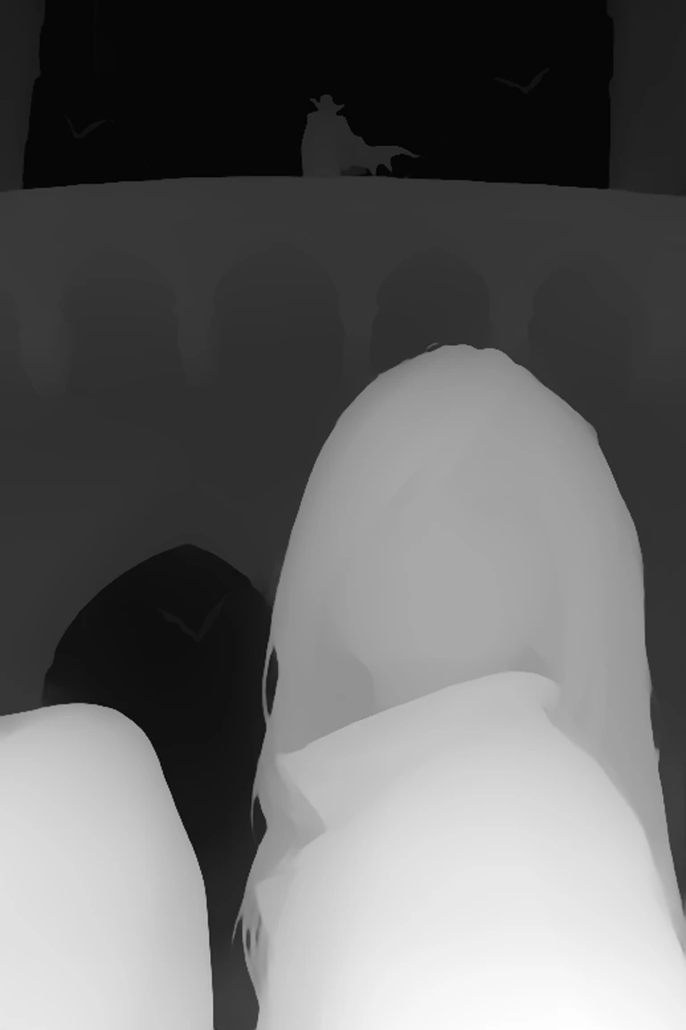 Depth map to vampire balcony input