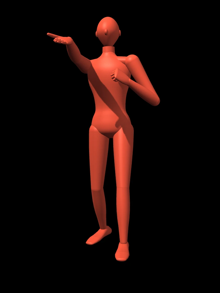 Posed puppet to witch input